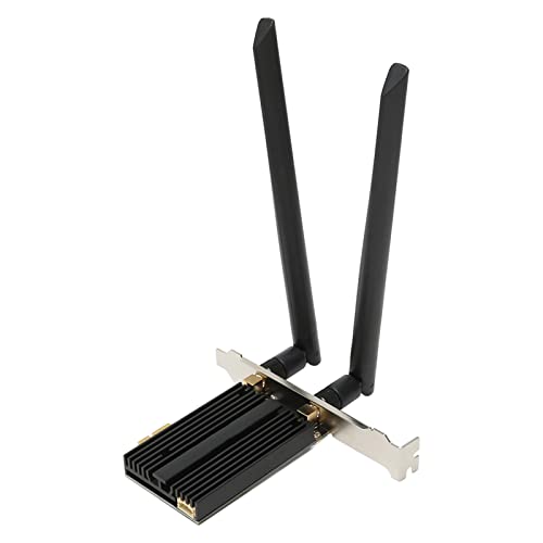 WiFi 6E PCIe WiFi Karte für PC, 6G 5G 2,4G WPA3 BT5.2 Dual Antenne PCIe Netzwerkadapter Plug and Play PCIe Wireless Adapter 2400 Mbit/s für Desktop Gaming von Topiky