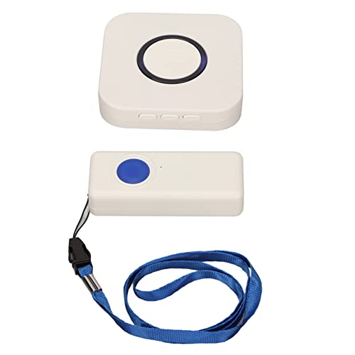 Wireless Caregiver Pager Smart Call System, SOS-Warntaste Schwesternrufsystem für Senioren mit Behinderung, IP55 Wasserdicht, 38 Songs, 4-Gang-Lautstärke (EU-Stecker) von Topiky