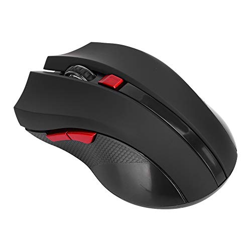 Wireless Gaming Mouse, einstellbare 2400DPI BT Wireless Ergonomische Optische E-Sport-Mäuse mit USB-Empfänger, 6 Tasten und 15 m Übertragungsentfernung für Notebooks von Topiky