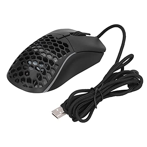 Zunate Kabelgebundene Maus,RGB-Farbhohlmäuse,1000/2000/3200/4800/6400/12800 DPI Einstellbar,7 Tasten,Ergonomische USB-Computermäuse,für Gaming-Bürocomputer von Topiky