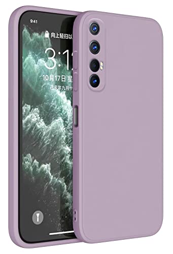 Topme Handyhülle Hülle Fur Oppo Find X2 Neo 6.5" Case Schutzhülle, Hautschutz Aus TPU Silikonhülle - Gras lila von Topme