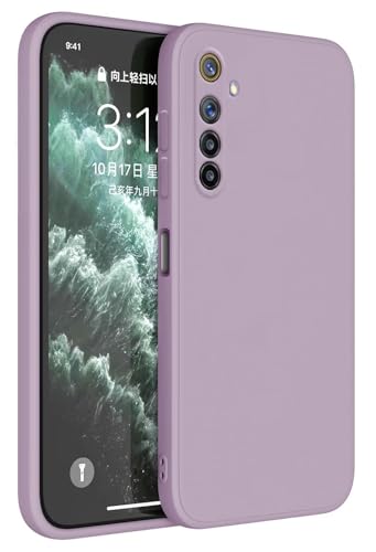 Topme Handyhülle Hülle Fur Realme 6 (6.5" Inches) Case Schutzhülle, Hautschutz Aus TPU Silikonhülle - Gras lila von Buosha
