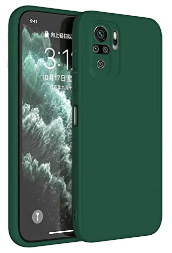 Topme Handyhülle Hülle Fur Redmi Note 10S / Redmi Note 10 (4G) / Poco M5s 6.43" Case Schutzhülle, Hautschutz Aus TPU Silikonhülle - Dunkelgrün von Topme