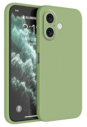 Topme Handyhülle Hülle Fur Smartphone, Compatible with iPhone 16 (6.1" Inches) Case Schutzhülle, Hautschutz Aus TPU Silikonhülle - Matcha-Grün von Topme