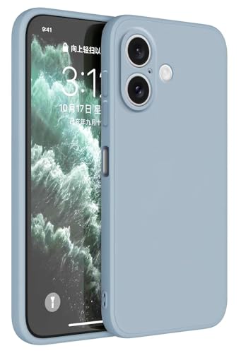 Topme Handyhülle Hülle Fur Smartphone, Compatible with iPhone 16 (6.1" Inches) Case Schutzhülle, Hautschutz Aus TPU Silikonhülle - Rauchblau von Topme