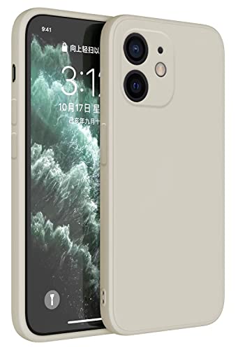 Topme Handyhülle Hülle Fur iPhone 12 Mini 5.4" Case Schutzhülle, Hautschutz Aus TPU Silikonhülle - Altweiß von Topme