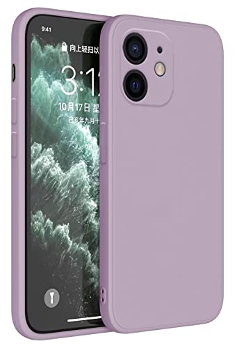 Topme Handyhülle Hülle Fur iPhone 12 Mini 5.4" Case Schutzhülle, Hautschutz Aus TPU Silikonhülle - Gras lila von Topme