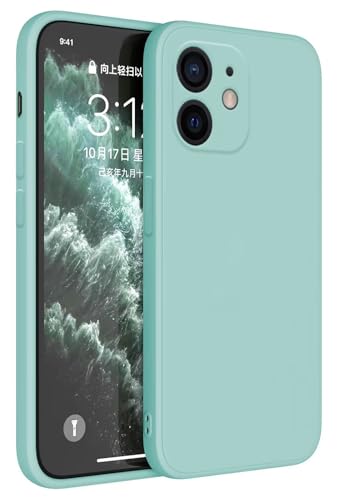 Topme Handyhülle Hülle Fur iPhone 12 Mini 5.4" Case Schutzhülle, Hautschutz Aus TPU Silikonhülle - Helles Cyan von Topme