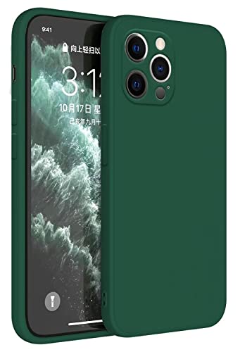 Topme Handyhülle Hülle Fur iPhone 12 Pro 6.1" Case Schutzhülle, Hautschutz Aus TPU Silikonhülle - Dunkelgrün von Topme