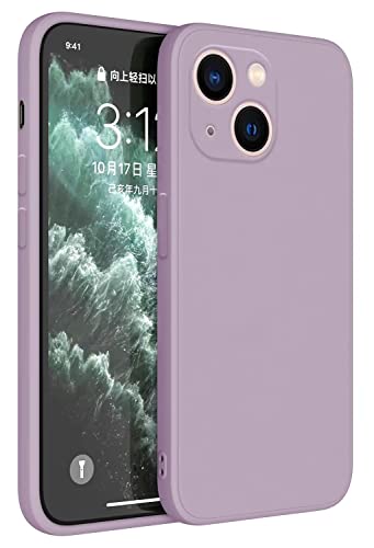 Topme Handyhülle Hülle Fur iPhone 13 6.1" Case Schutzhülle, Hautschutz Aus TPU Silikonhülle - Gras lila von Topme