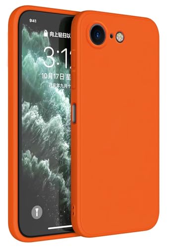 Topme iPhone 7 / 8 / SE 2020 / SE 2022 Hülle, Schutzhülle aus Silikon, Orange, Erwachsene, Unisex, 4.7 Zoll, Leicht, Einfarbig von Topme