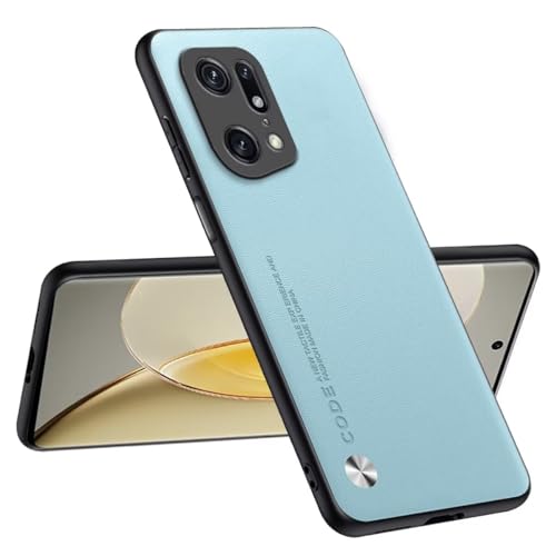 Topme Handyhülle Kompatibel mit Oppo Find X5 Pro (6.7") – Sicherer und Stilvoller Schutz - Hellblau von Onetobye