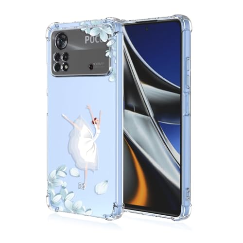 Topme Hülle für Poco X4 Pro 5G 6.67", Handyhülle aus Weichem TPU Silikon, Transparent, mit Gemaltem Muster - Ballerin 1 Topme Hülle für Poco X4 Pro 5G 6.67", Handyhülle aus Weichem TPU Silikon, Transparent, mit Gemaltem Muster - Ballerin 1 von Buosha