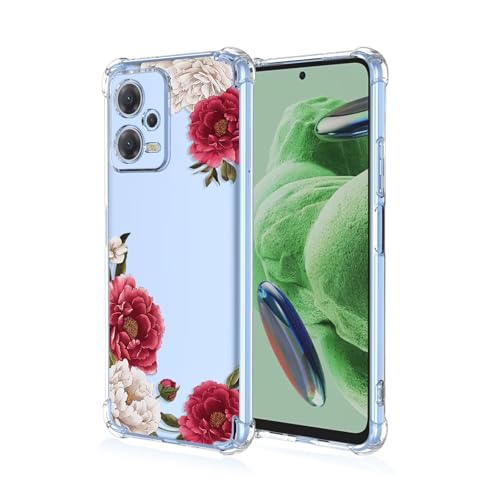 Topme Hülle für Poco X5 5G / Redmi Note 12 5G 6.67", Handyhülle aus Weichem TPU Silikon, Transparent, mit Gemaltem Muster - Blumen 7 Topme Hülle für Poco X5 5G / Redmi Note 12 5G 6.67", Handyhülle aus Weichem TPU Silikon, Transparent, mit Gemaltem Muster - Blumen 7 von Buosha