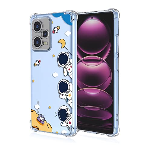 Topme Hülle für Redmi Note 12 Pro 6.67", Handyhülle aus Weichem TPU Silikon, Transparent, mit Gemaltem Muster - Astronaut 1 von Topme