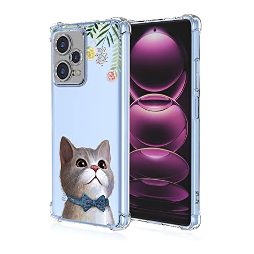 Topme Hülle für Redmi Note 12 Pro 6.67", Handyhülle aus Weichem TPU Silikon, Transparent, mit Gemaltem Muster - Katze 1 von Topme