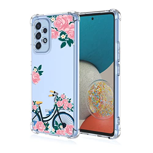 Topme Hülle für Samsung Galaxy A23 5G 6.6", Handyhülle aus Weichem TPU Silikon, Transparent, mit Gemaltem Muster - Blumen 9 von Topme