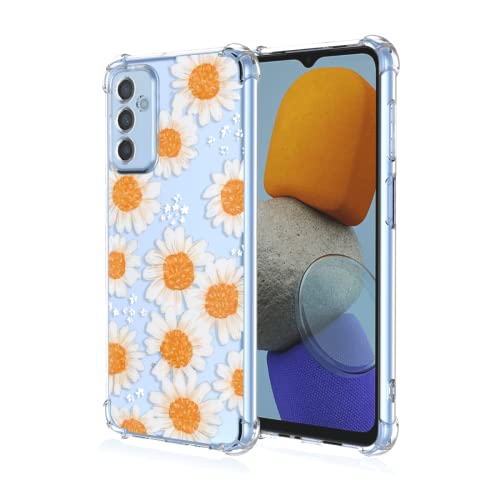 Topme Hülle für Samsung Galaxy M23 5G 6.6", Handyhülle aus Weichem TPU Silikon, Transparent, mit Gemaltem Muster - Gänseblümchen von Topme