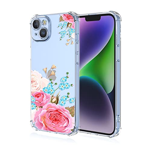 Topme Hülle für iPhone 14 Plus 6.7", Handyhülle aus Weichem TPU Silikon, Transparent, mit Gemaltem Muster - Blumen 6 Topme Hülle für iPhone 14 Plus 6.7", Handyhülle aus Weichem TPU Silikon, Transparent, mit Gemaltem Muster - Blumen 6 von Topme