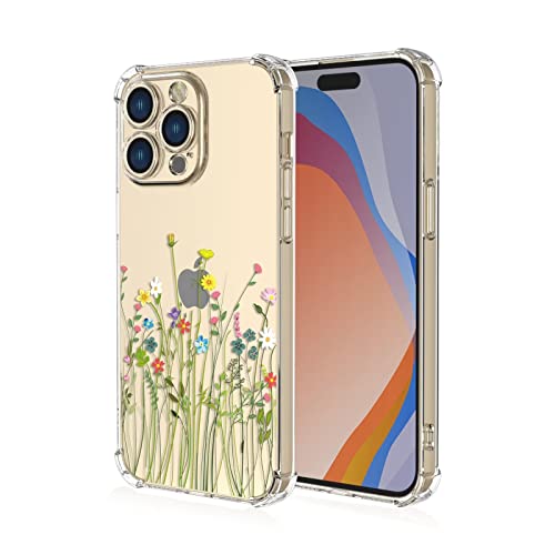 Topme Hülle für iPhone 14 Pro 6.1", Handyhülle aus Weichem TPU Silikon, Transparent, mit Gemaltem Muster - Blumen 11 Topme Hülle für iPhone 14 Pro 6.1", Handyhülle aus Weichem TPU Silikon, Transparent, mit Gemaltem Muster - Blumen 11 von Topme