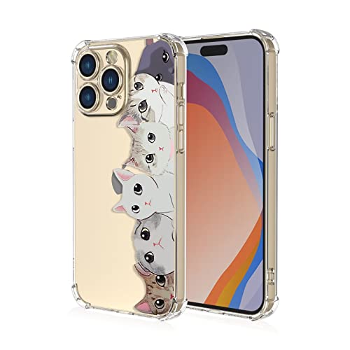 Topme Hülle für iPhone 14 Pro 6.1", Handyhülle aus Weichem TPU Silikon, Transparent, mit Gemaltem Muster - Kat 3 von Topme