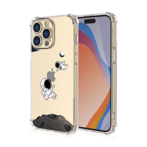 Topme Hülle für iPhone 14 Pro Max 6.7", Handyhülle aus Weichem TPU Silikon, Transparent, mit Gemaltem Muster - Astronaut 2 von Topme