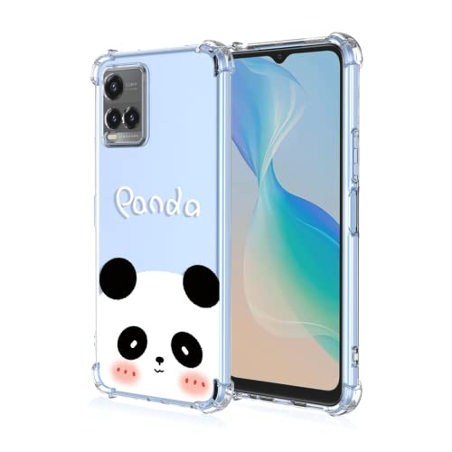 Topme Hülle für vivo Y21 / vivo Y21s / vivo Y33s 4G 6.51", Handyhülle aus Weichem TPU Silikon, Transparent, mit Gemaltem Muster - Panda von Topme