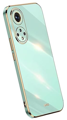 Topme Silikonhülle für Huawei Honor 50 / Huawei Nova 9 6.52, [handyhülle im Goldrand-Stil] - Grün von Topme
