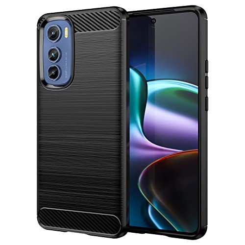Topme Silikonhülle für Motorola Moto Edge 30, [handyhülle im Gebürsteten Texturstil] - Schwarz von AUNEOS