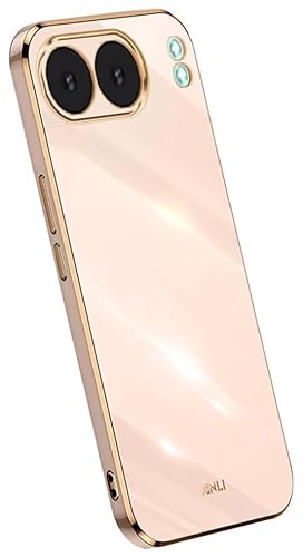 Topme Silikonhülle für OnePlus Nord 4 5G / OnePlus Nord4 5G (6.74" Inches), [handyhülle im Goldrand-Stil] - Rosa von Dnrl