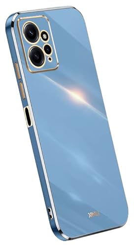 Topme Silikonhülle für Redmi Note 12 (4G) 6.67" Inches, [handyhülle im Goldrand-Stil] - Navy blau von Topme