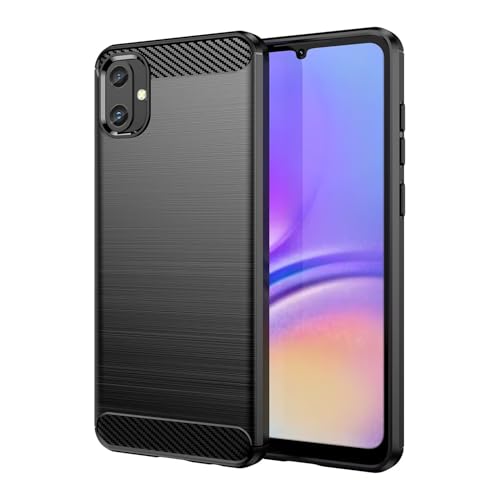 Topme Silikonhülle für Samsung Galaxy A05 (6.7" Inches), [handyhülle im Gebürsteten Texturstil] - Schwarz von Onetobye