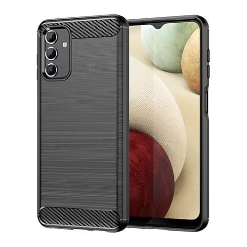 Topme Silikonhülle für Samsung Galaxy A13 5G / Samsung Galaxy A04s, [handyhülle im Gebürsteten Texturstil] - Schwarz von EsOyl