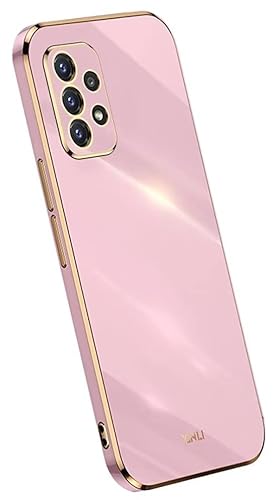 Topme Silikonhülle für Samsung Galaxy A52 4G / A52 5G / A52s 5G, [handyhülle im Goldrand-Stil] - Violett von Topme