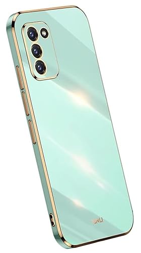 Topme Silikonhülle für Samsung Galaxy S20 FE 4G / S20 FE 5G 6.5" Inches, [handyhülle im Goldrand-Stil] - Grün von Topme