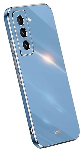 Topme Silikonhülle für Samsung Galaxy S21 5G 6.2" Inches, [handyhülle im Goldrand-Stil] - Navy blau von Topme