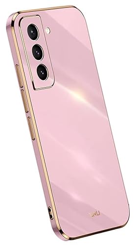 Topme Silikonhülle für Samsung Galaxy S22+ 5G 6.6" Inches, [handyhülle im Goldrand-Stil] - Violett von Topme