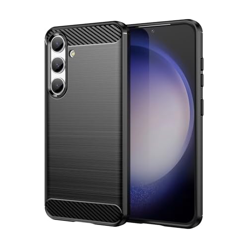 Topme Silikonhülle für Samsung Galaxy S24 (6.2" Inches), [handyhülle im Gebürsteten Texturstil] - Schwarz von Onetobye