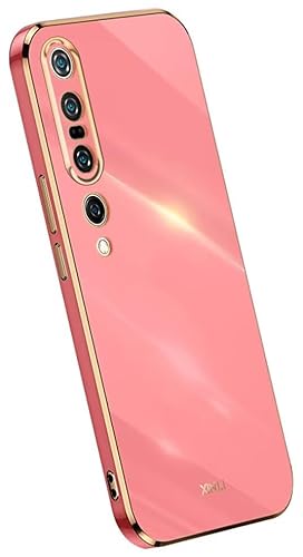 Topme Silikonhülle für Xiaomi MI 10 Pro 5G (6.67" Inches), [handyhülle im Goldrand-Stil] - Rot von Buosha