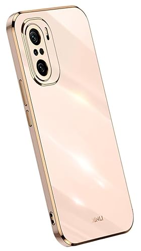 Topme Silikonhülle für Xiaomi Poco F3 / Xiaomi Poco F3 5G / Xiaomi 11i 6.67, [handyhülle im Goldrand-Stil] - Rosa von Onetobye