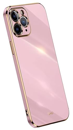Topme Silikonhülle für iPhone 11 Pro 5.8" Inches, [handyhülle im Goldrand-Stil] - Violett von Topme