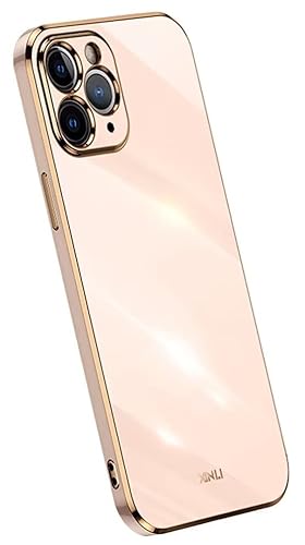 Topme Silikonhülle für iPhone 11 Pro Max 6.5" Inches, [handyhülle im Goldrand-Stil] - Rosa von Topme