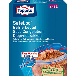 6 Toppits Gefrierbeutel SafeLoc 8,0 l von Toppits
