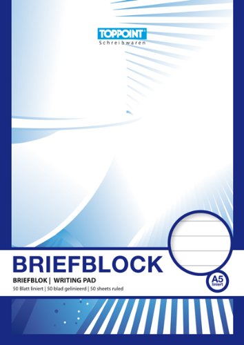 10 Briefblöcke Briefblock liniert DIN A5 Schreibblock 10 Briefblöcke Briefblock liniert DIN A5 Schreibblock von Toppoint