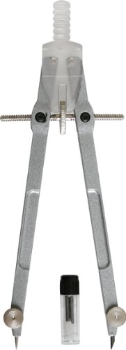 Geo Zirkel aus Metall mit Minendose silber Geo Zirkel aus Metall mit Minendose silber von Toppoint