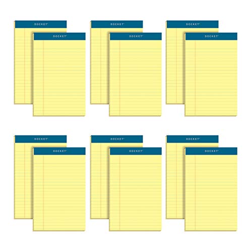 Tops Legal Pads, Kanarienvögel, 12/Pack Premium 5 x 8 Inch canary von Tops