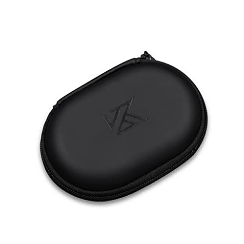 KZ Kopfhörer Etui aus PU Leder, ovale Form, Aufbewahrungsbox, Taschenhalter mit Reißverschluss von Topsevie
