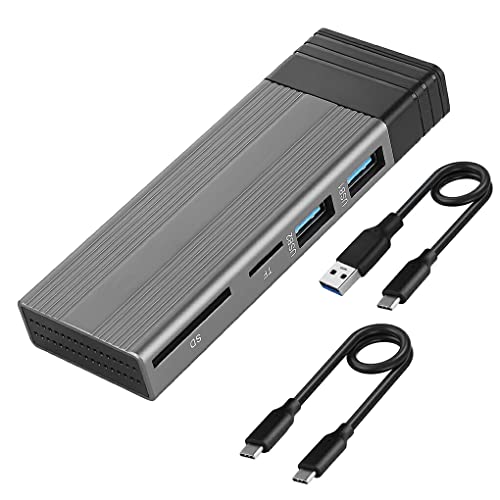 SSD Gehäuse SATA Externes Gehäuse HDD Adapter Dual Protocol Festplatte Disk Box Computerelektronik Ersatz für OS, Grau SSD Gehäuse SATA Externes Gehäuse HDD Adapter Dual Protocol Festplatte Disk Box Computerelektronik Ersatz für OS, Grau von Topsevie