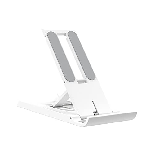 Tischtelefonhalter Kunststoff 12 Zoll Tablet Ständer Reise Heimhalterung Rutschfester hohler Tisch Schreibtisch Lazy Cradle Freisprecheinrichtung, Weiß von Topsevie