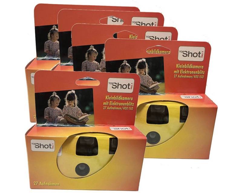TopShot 5 x Einwegkamera Topshot rot Einwegkamera von TopShot